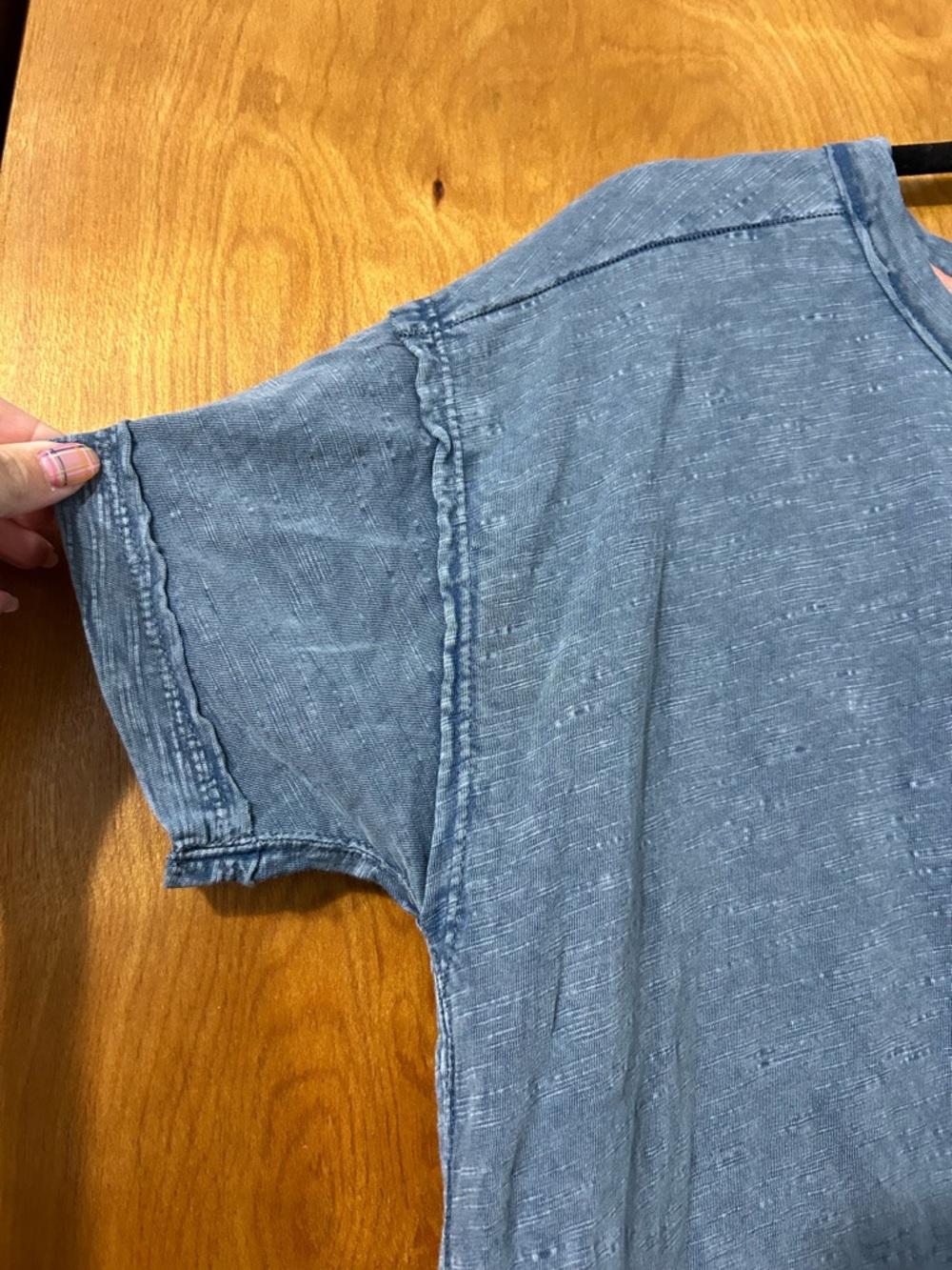 Pilcro Slate Blue Crewneck Tee - Picture 4 of 6